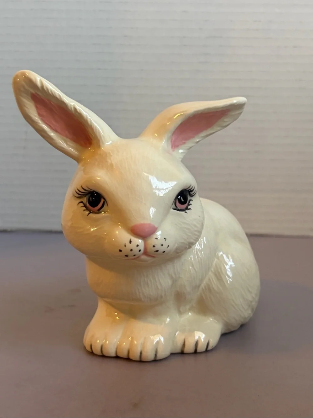 Vintage 1984 Ceramic Bunny Figurine